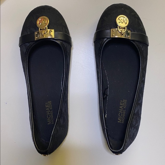 Michael Kors Other - Michael Kors Black Flats with Gold Accents